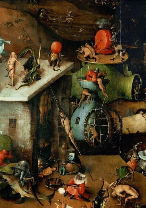 Tableau Hieronymus Bosch sur toile sans cadre pour habiller un grand mur vide avec élégance