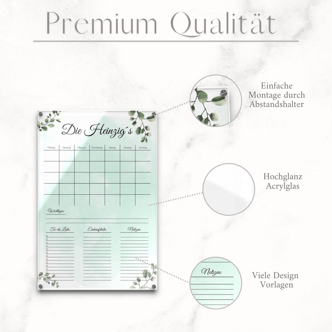 Personalisierter Kalender zum eintragen von wichtigen Terminen - bunt bedruckt - ideal für Familien - zum aufhängen in der Küche, dem Wohnzimmer etc. - ca. 40x60 cm