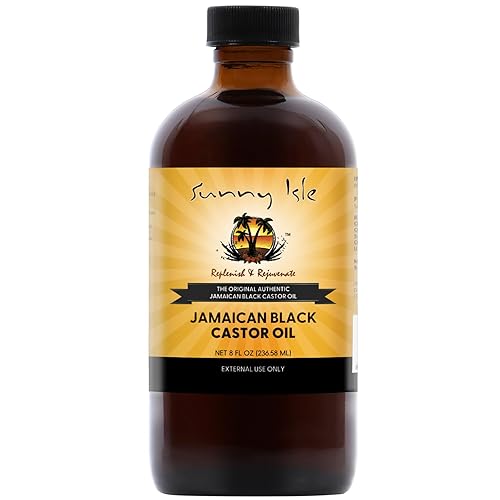 Sunny Isle Aceite de ricino negro jamaicano, 8 onzas líquidas