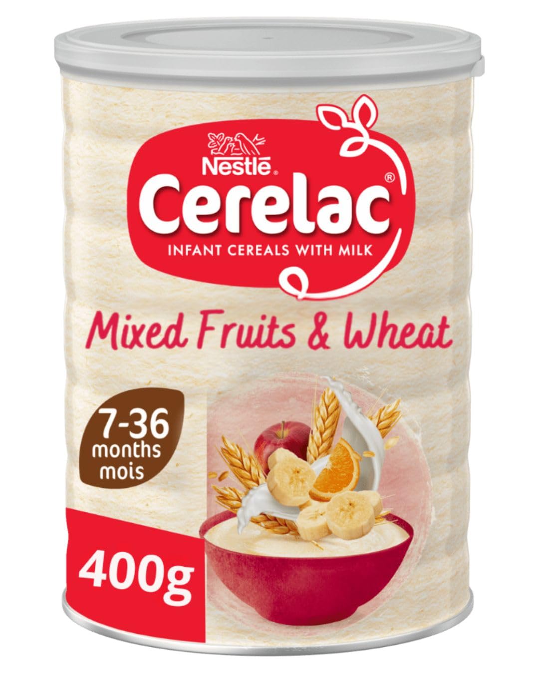 CERELAC Mixed Fruits & Wheat Cereal with Milk, 400g | Pack of 1 | Smooth mixed fruits baby porridge enriched with iron, calcium, zinc and vitamins A, C & D. Easy breakfast, just add water