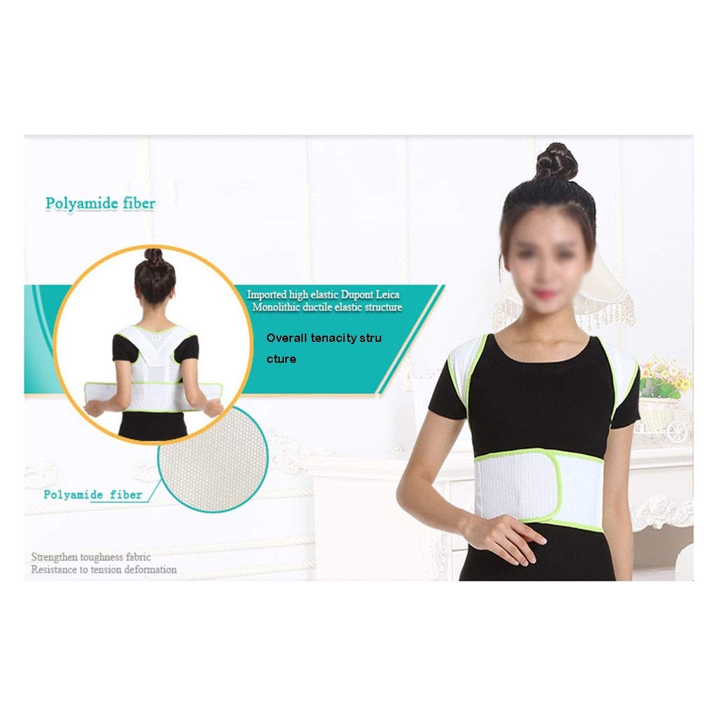 Corrector de Postura Ultra Delgado Estructura de tenacidad Transpirable Anti-Slip y tracción TENSILE Cinta ESTAYABLE AN Unisex (White) (Tamaño: XXL)