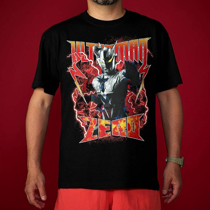 Amazon ウルトラマンゼロ ウルトラマンゼロ ウルトラマンゼロ ライトニングボルトphoto Tシャツ ブラック Xl Tシャツ カットソー 通販