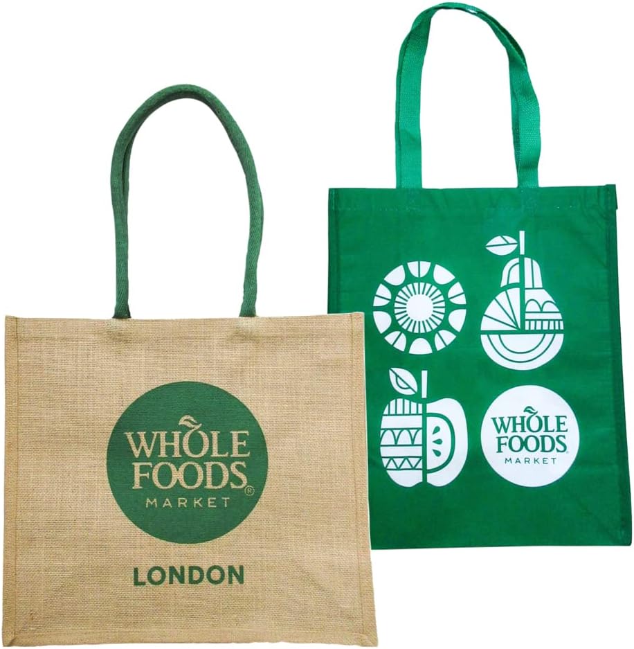 Amazon Whole Foods Market [ホールフーズマーケット] クラシック ロゴ ロンドン限定 ナチュラル ジュート