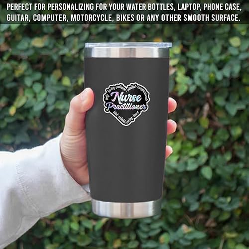 Miniatura 2 de (3 unidades) Calcomanías de enfermera practicante, calcomanías de enfermería, calcomanías médicas, divertidas calcomanías de enfermera practicante,