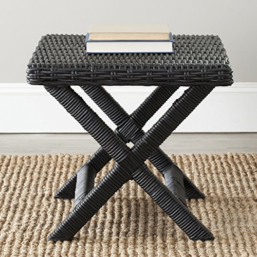 Safavieh Home Collection Manor Wicker Bench, Black #TOP11