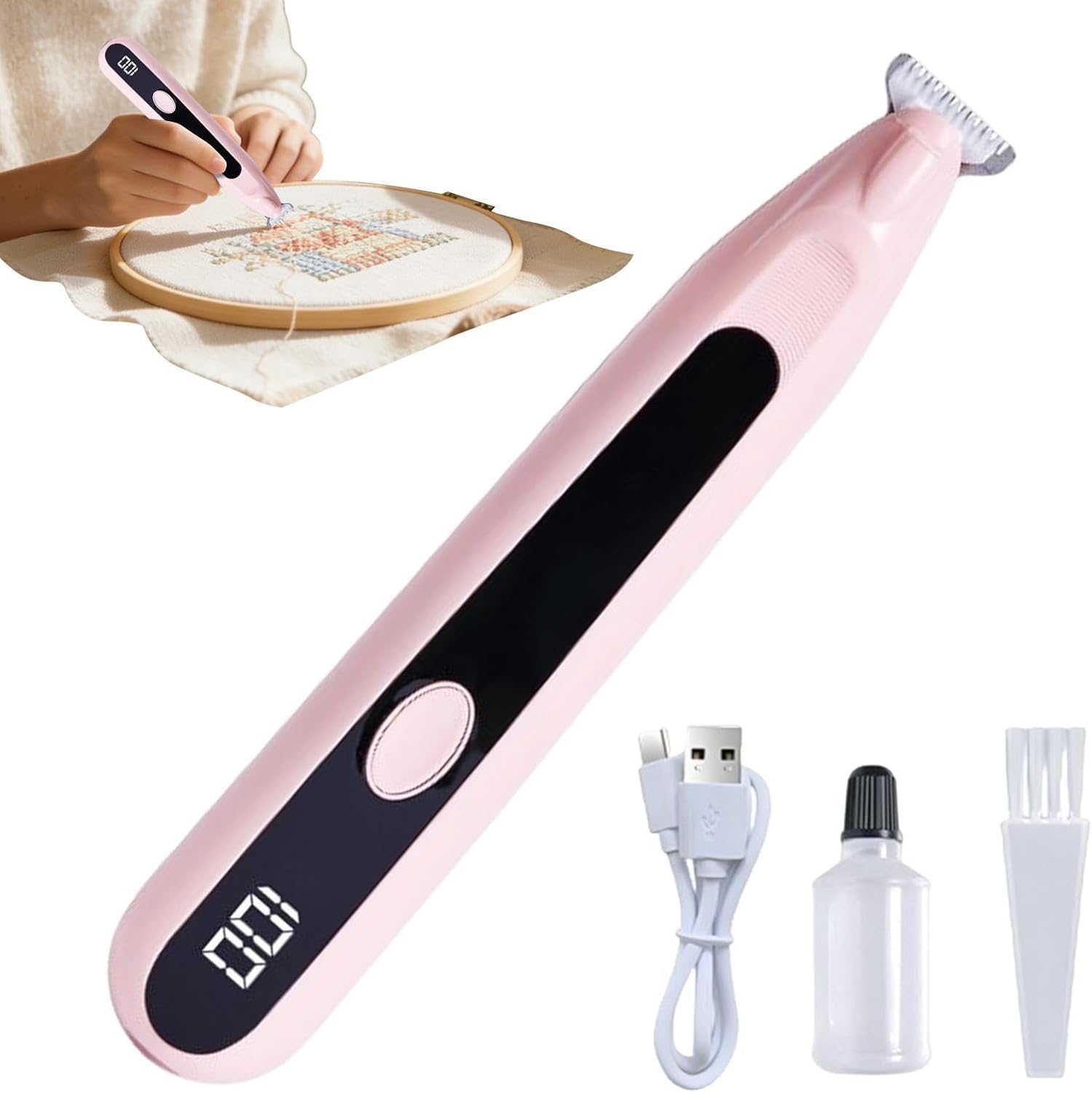 Electric Seam Ripper Sewing Thread Remover Tool for Precise Removal Durable Handheld Design for Tailoring Quilting and Garment Repair for Sewists Fiber Artists Craft Lovers Students Workshops