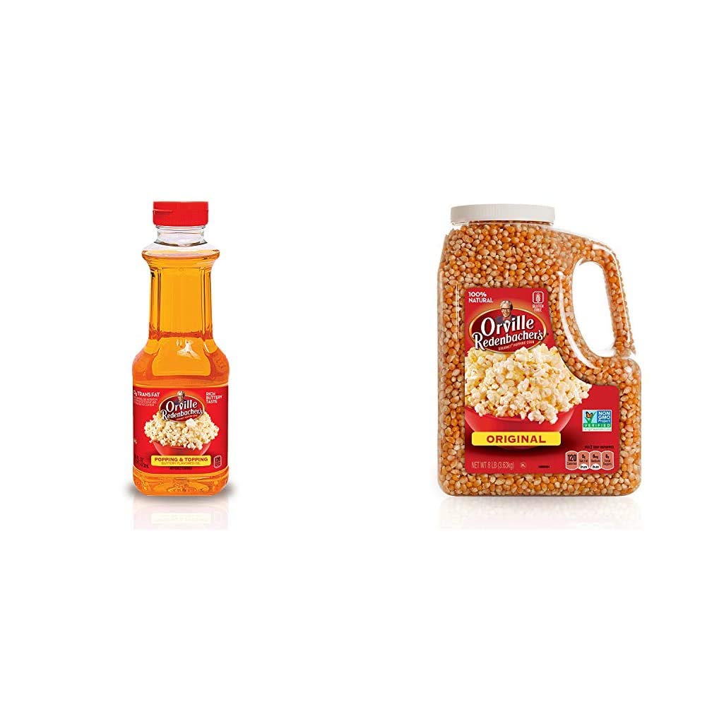 Orville Redenbacher's Popping Bundle - Popcorn Oil (6 Pack) and Original Popcorn Kernels