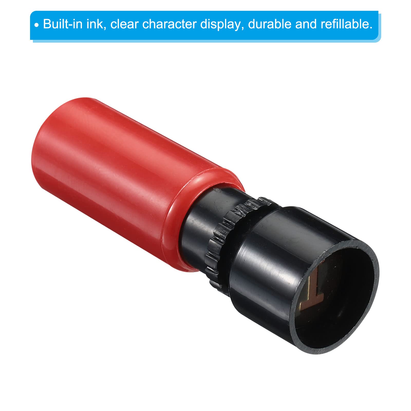 PATIKIL Number Stamps Self Inking, Numeral 1 7mm Red Plastic Round Number Stamp for Class Notebook Scrapbooking DIY Craft - Image 4
