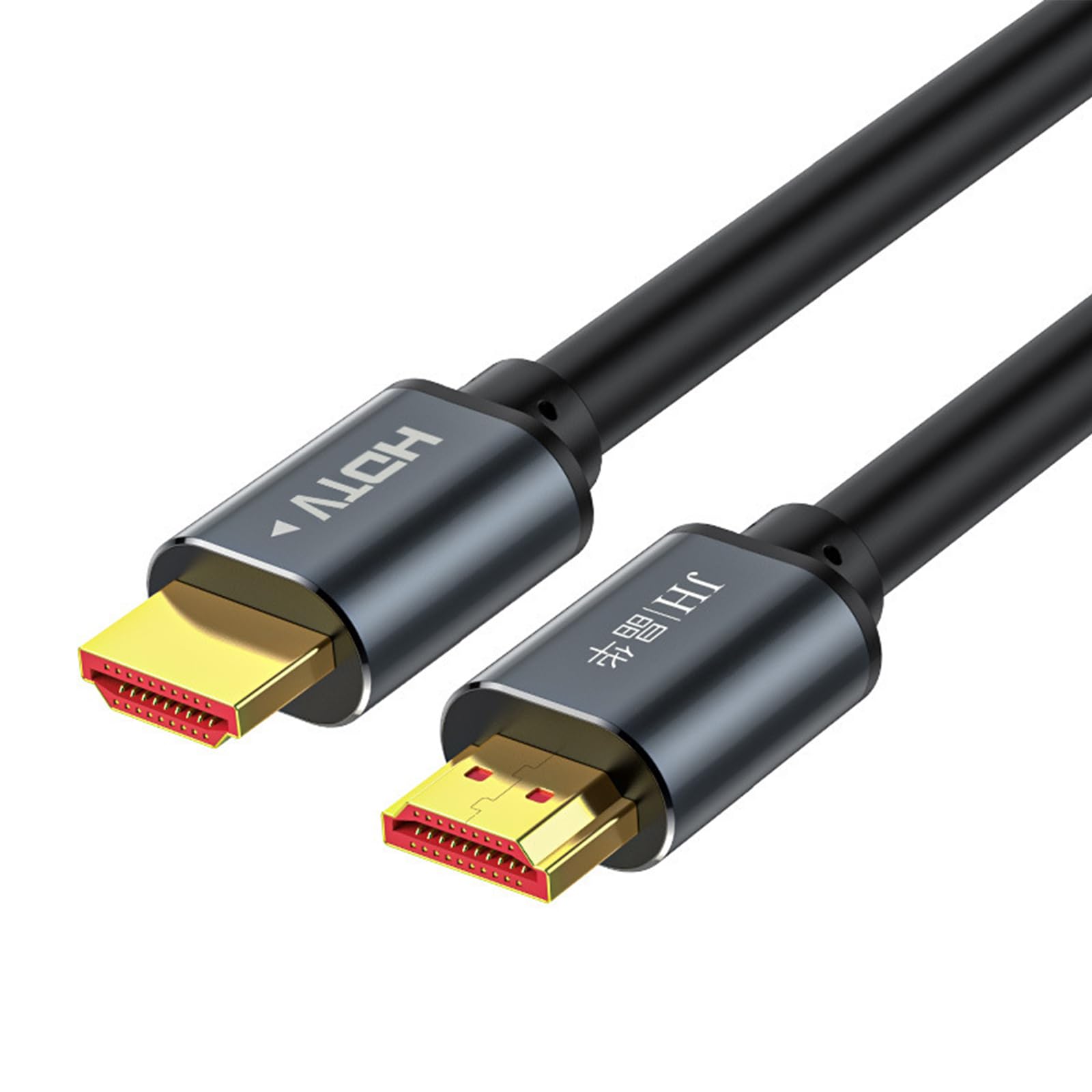 HDMI 晶华Cable . 4K HDMI2.0 60Hz connection to computer display screen, TV, projector, smart TV box, Blu-ray DVD, synchronous transmission of audio and video, multi-layer shielding, 15 meters/49.21 feet
