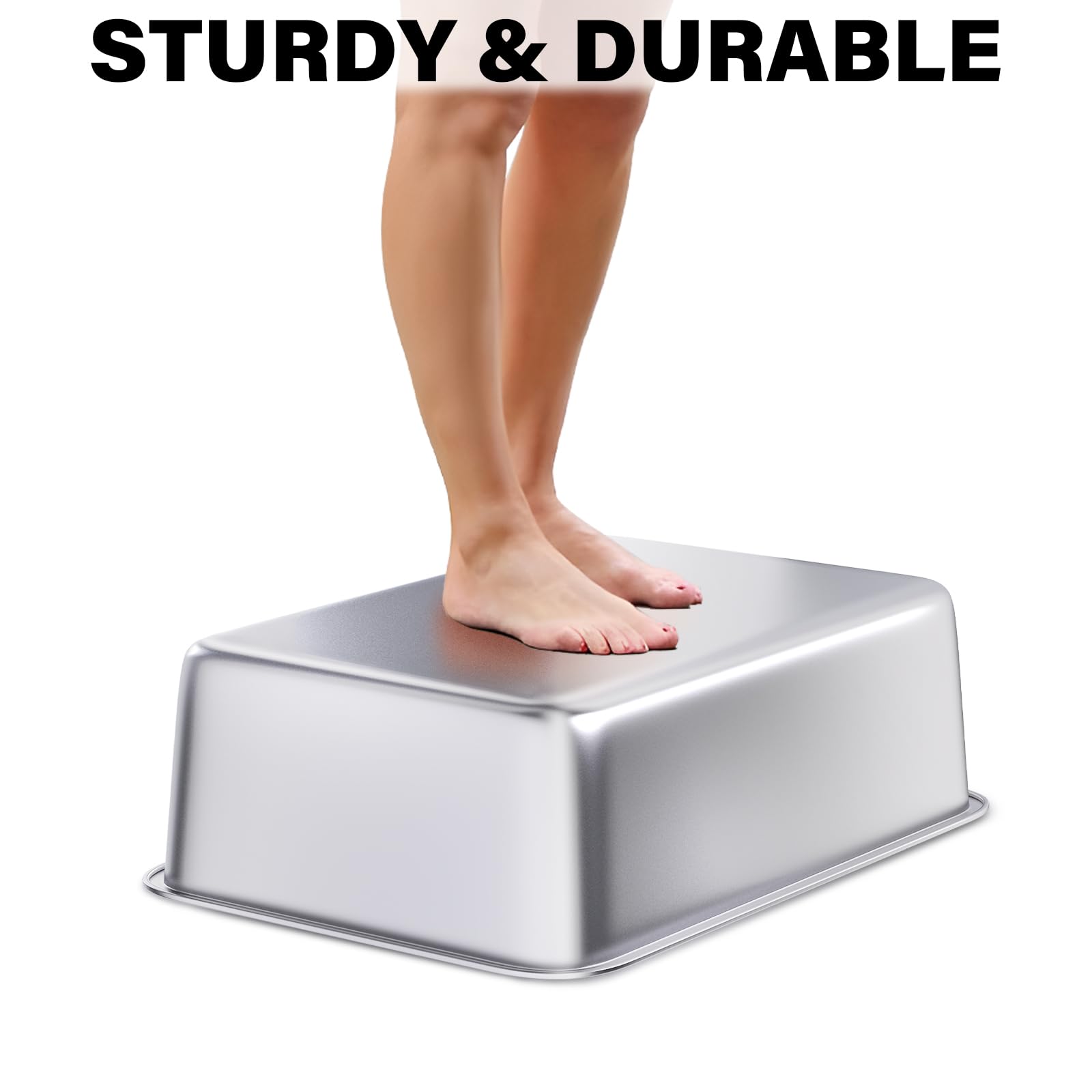 Stainless Steel Litter Box, 20"x14"x6"(Deep) High Sided Large Metal Litter Boxes Easy Clean, Non Stick No Smell Cat Litterbox for Adult Cats/Kitty/Kitten1 - image 5