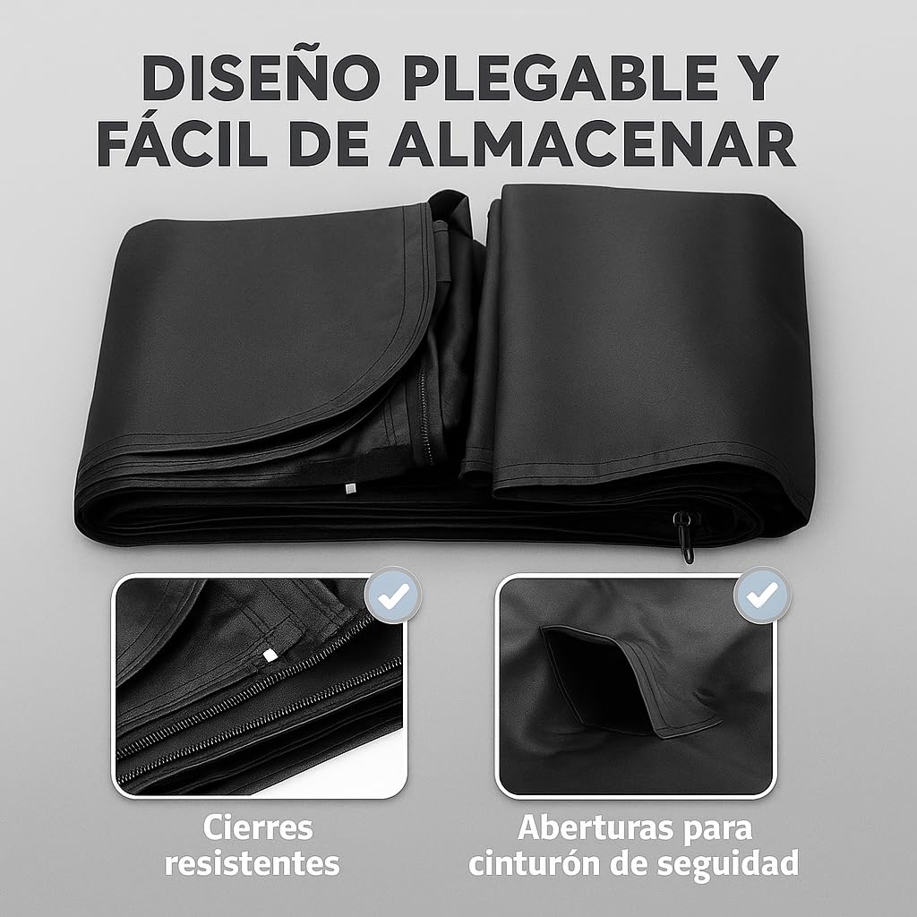 Funda Coche Perro 144x144cm con Cinturón de Seguridad y Manopla Cepillo – Protector Impermeable Asiento Trasero Antideslizante – Kit Completo para Viajar con tu Mascota