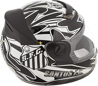 Capacete Evolution Clubes - Santos Futebol Clube Tam. 56 Preto/Branco