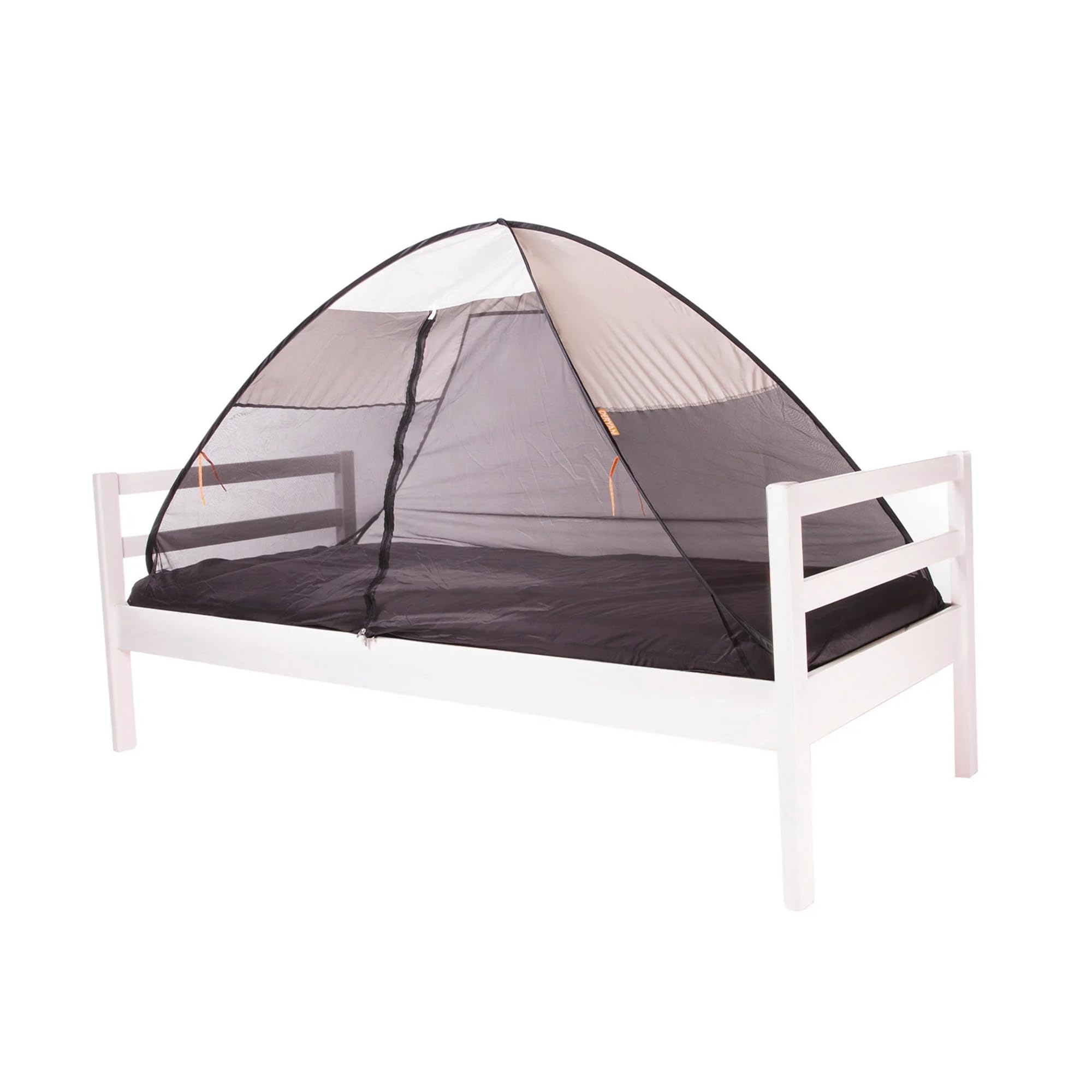 Deryan, System do spania 200 x 90 cm moskitiera 1 mm chroni śpiące dziecko przed owadami, w tym torba do przenoszenia, kremowa (pop-up)
