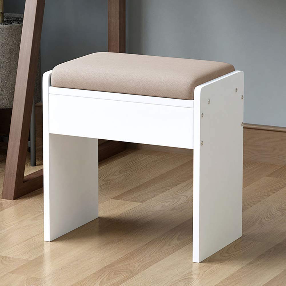 Repose-Pieds Ottoman en cuir kaki avec structure et pieds en bois massif