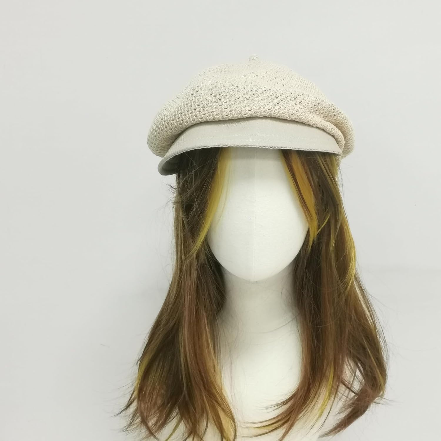 Summer French Beret Hat for Women Breathable Crochet Beret Elastic Newsboy Cap - Image 2