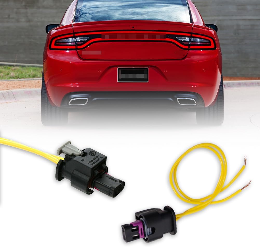 Front & Rear LED Side Marker Lights for Dodge Charger 2015-2023, Charger Smoked Lens Side Bumper Marker Lights, Dodge White LED Turn Signal Lamps, 4 PCS