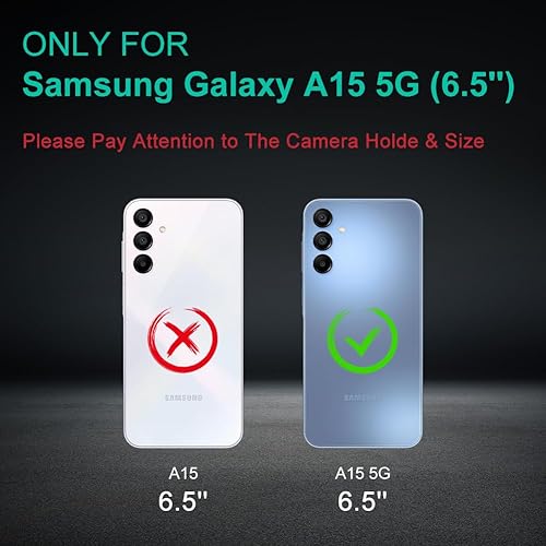 Miniatura 7 de LSL Compatible con Samsung Galaxy A15 5G Shine Girasoles Funda con correa de muñeca con soporte para mujeres y niñas, textura de neumático TPU