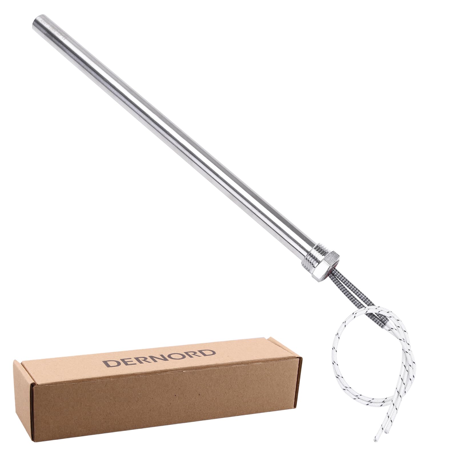 DERNORD Elemento riscaldante da 240 V, 750 W, con flangia da 1/2 pollici, tubo singolo multiuso fai da te, in acciaio inox