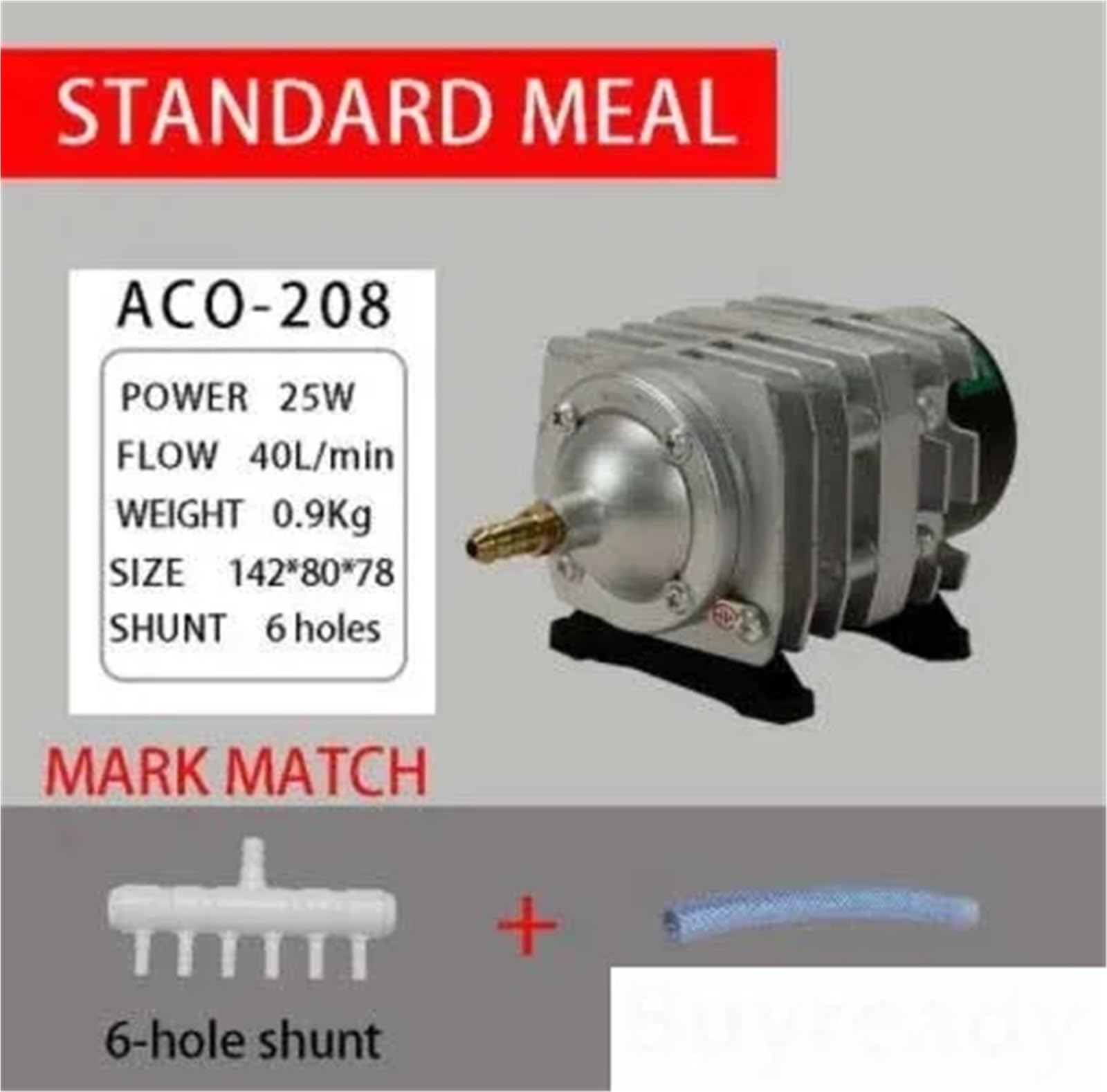 1 Uds 25W 30W 220V ACO-208 ACO-308 compresor de aire electromagnético portátil Koi pecera burbuja acuario bomba de aire estanque aireador(ACO 308)