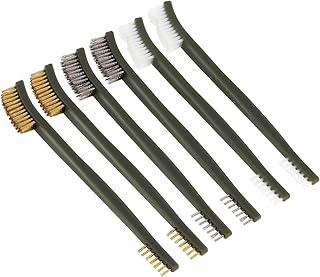 OriGlam Mini Wire Brush Set, Paint and Dirt Remover, Cleaning Welding Slag and Rust, Handy Steel / Nylon / Brass Brush Suitable for Cleaning Paint / Dirt (6)
