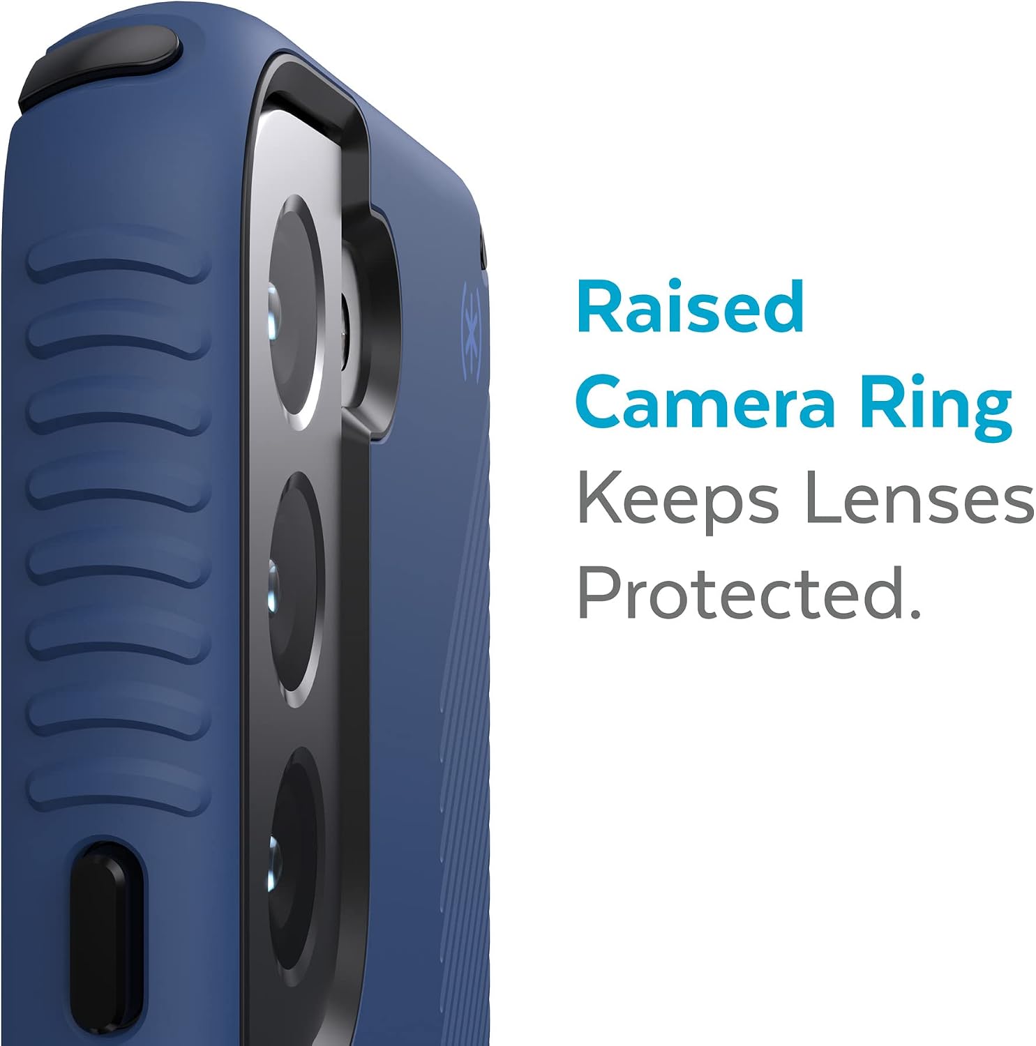 Speck Products Presidio2 Grip Samsung Galaxy S22+ Case, Coastal Blue/Black/Storm Blue