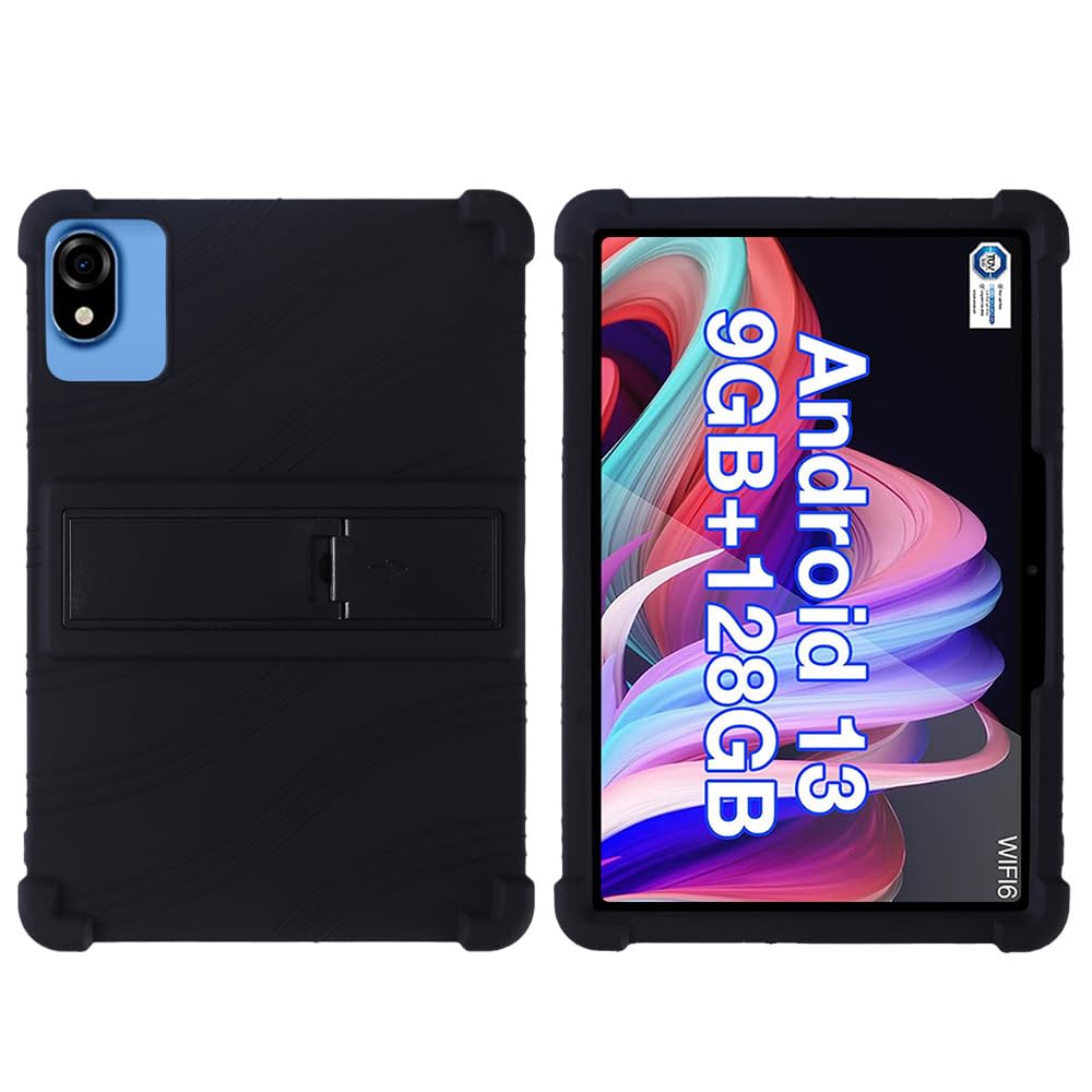 Custodia in silicone per Callsky-Tab 10.1 pollici Android Tablet caso, custodia per bambini per Callsky 10.1 pollici supporto regolabile (nero)