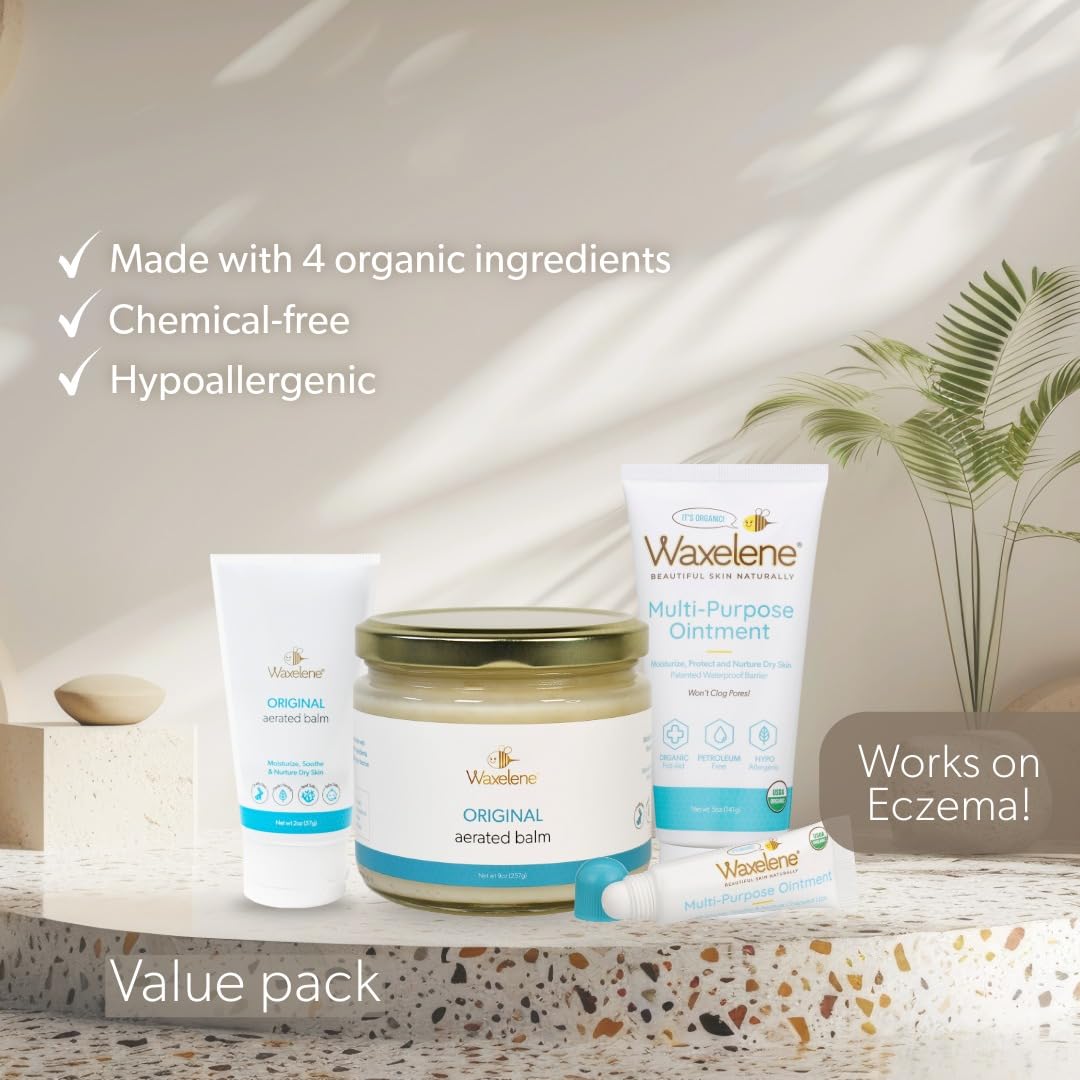 Waxelene Multi-Purpose Ointment, Organic, Value Pack of 4