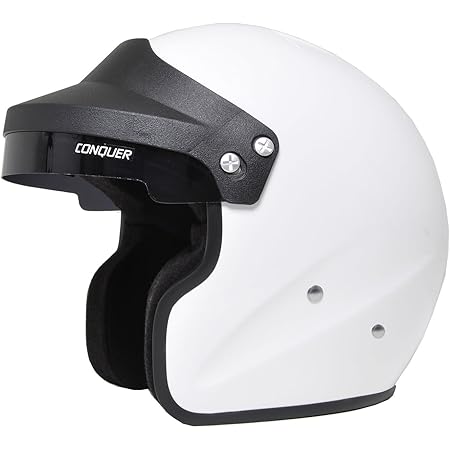 Conquer Snell SA2015 Approved Open Face Racing Helmet