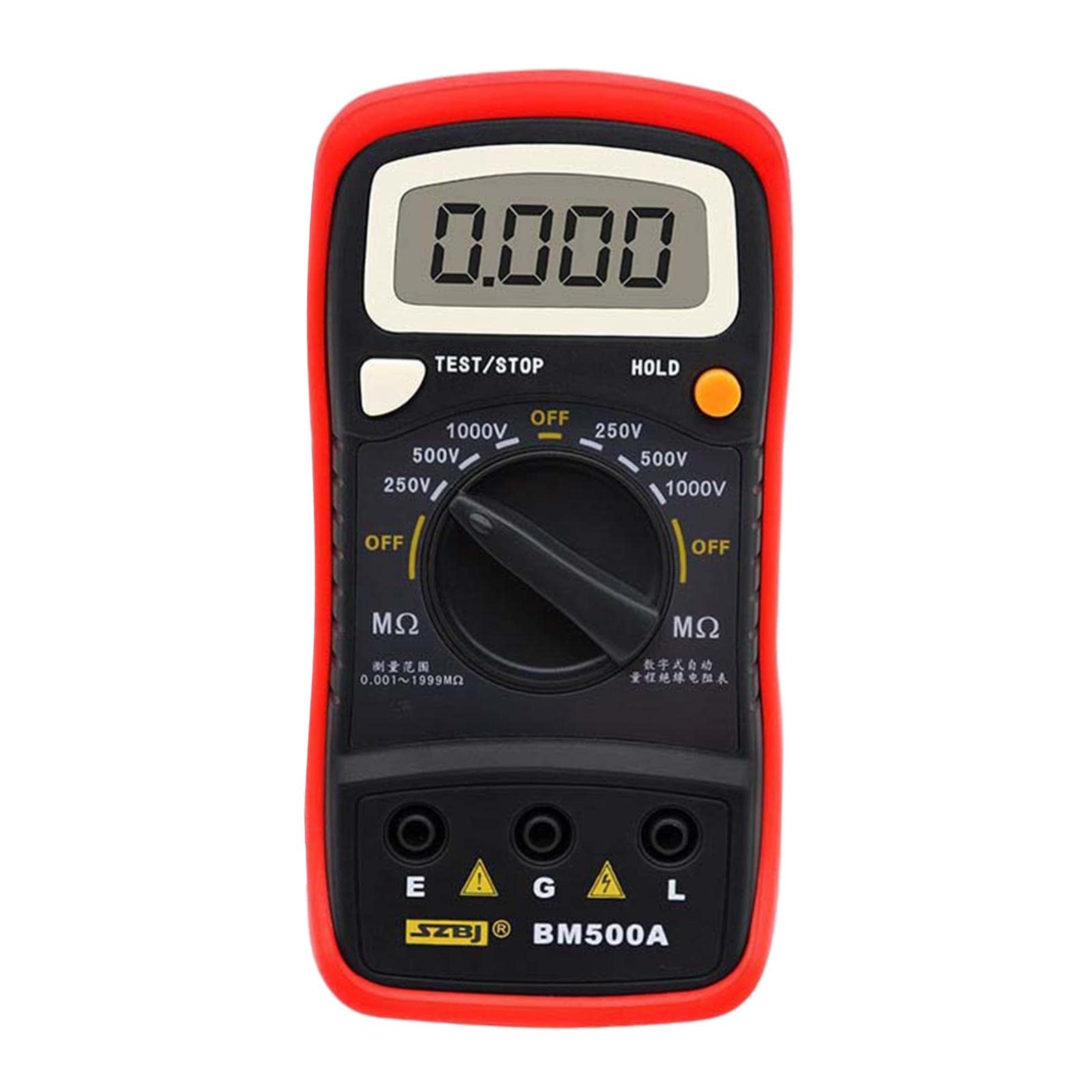 Testeur de résistance d'isolement BM500A pour circuits électriques 250V à 1000V