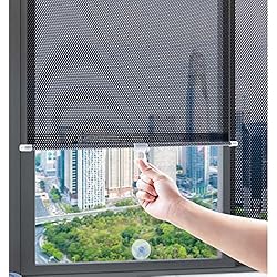Venta Persianas Metalicas Persiana Enrollable con Ventosa, Estor Enrollable Opaca Sin Taladrar, Cortinas Blackout Protección UV 80%, Persiana Enrollable Parasol para Ventanas De Cocina/Oficina/Coche,50x125cm/20 * 49in