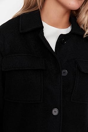 Trenchcoat Donna Trendyol Regular | Cammello | Tessuto Webstoff | Cappotto Con Collo A Revers