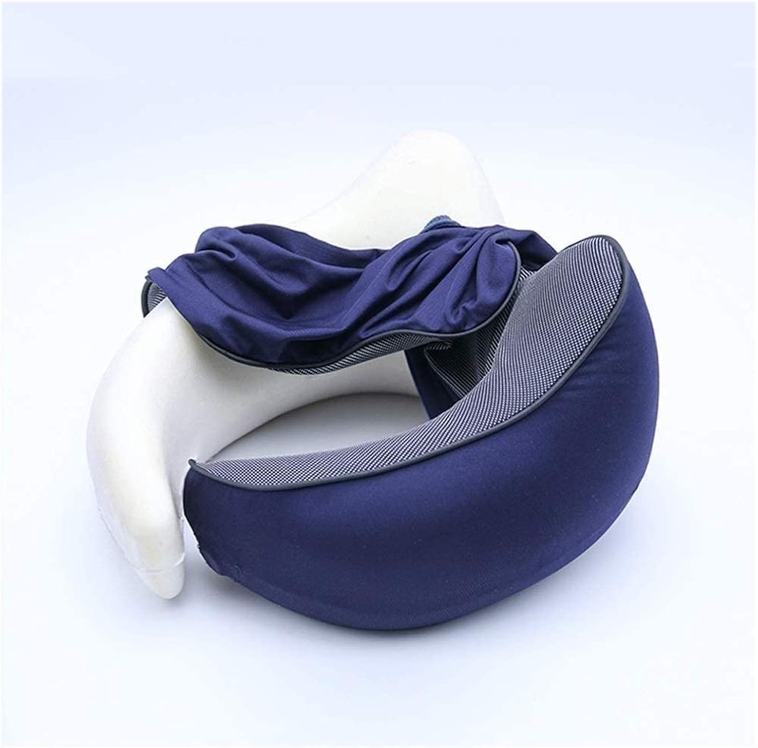旅行枕 - 旅行中や自宅で頭、首、あごをサポートするための3つの人間工学に基づいた方法を提供します。完全に洗える。 （色：a）