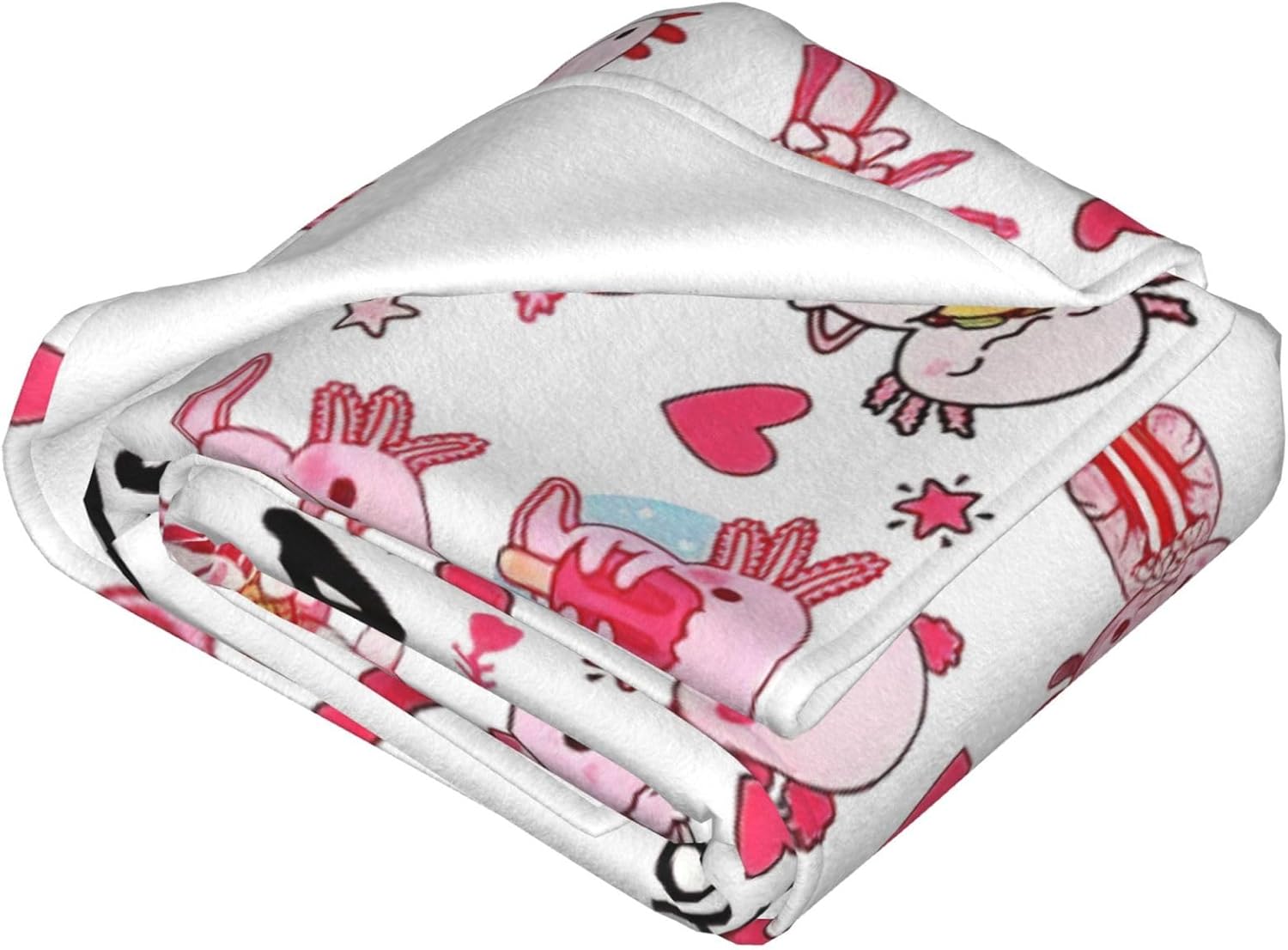 SweetFox Just A Girl Who Loves Axolotls Blanket Cute Axolotl Decor Throw Blanket Gifts for Girls Boys Lovers Super Warm Soft Plush Fleece Flannel Bedding Blankets for Kids Adults Men Women 50"X40" - Image 2