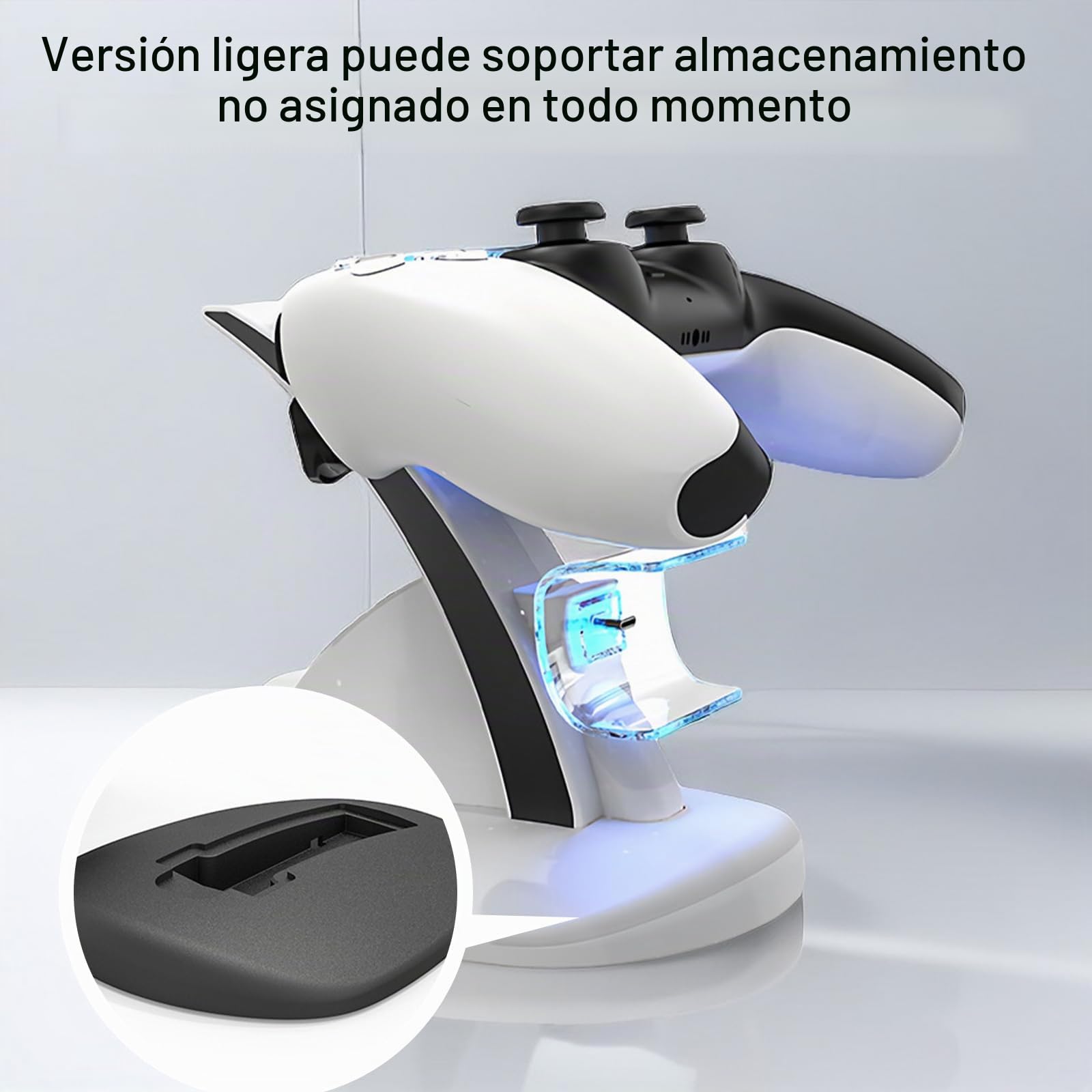 HOSPAOP Estación de carga para controlador PS5, cargador de controlador dual USB, carga rápida PS5, estación de carga con cable de carga, accesorios para PlayStation 5