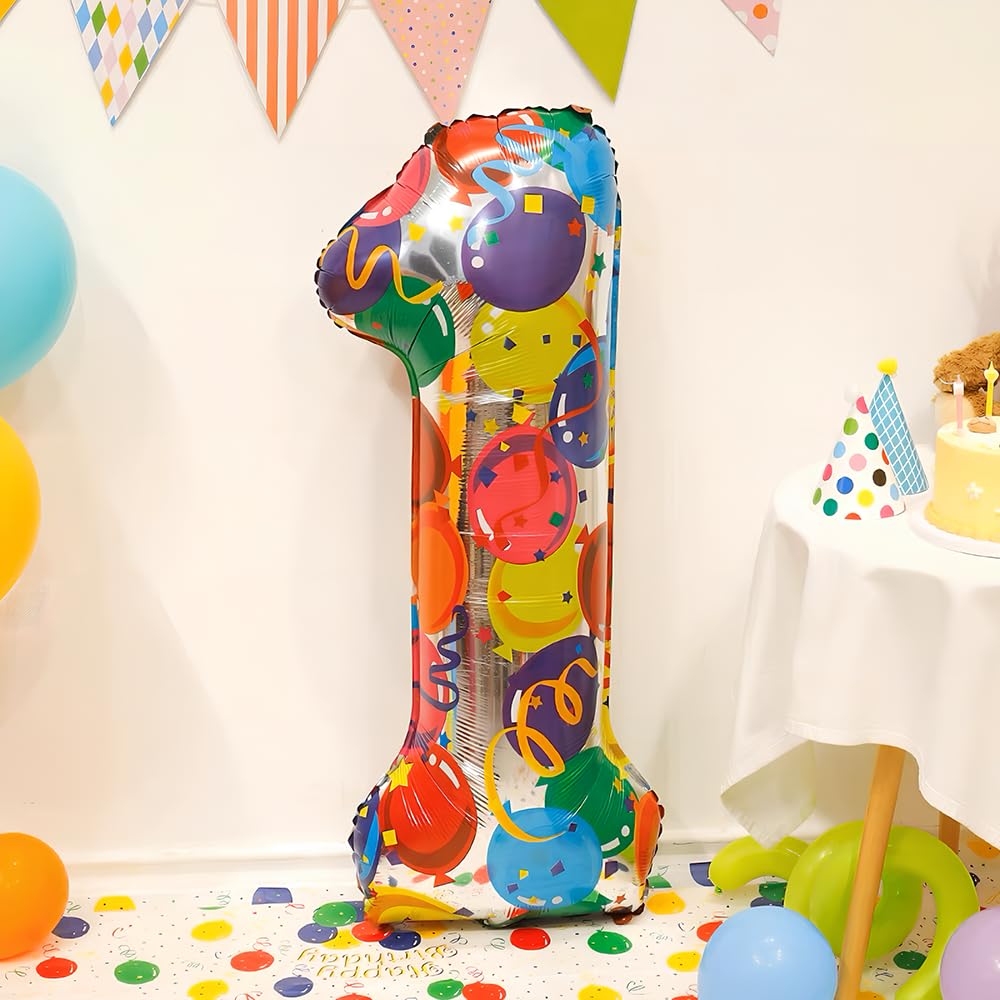 Foil Globo Número 5 Azul 40" (101cm), Inflable Helio o aire, Gigante Numeros 0-9, 10-19, 20-29, 30-100, Grande Globos Decoración para La Boda Aniversario y Cumpleaños Fiestas — view 563