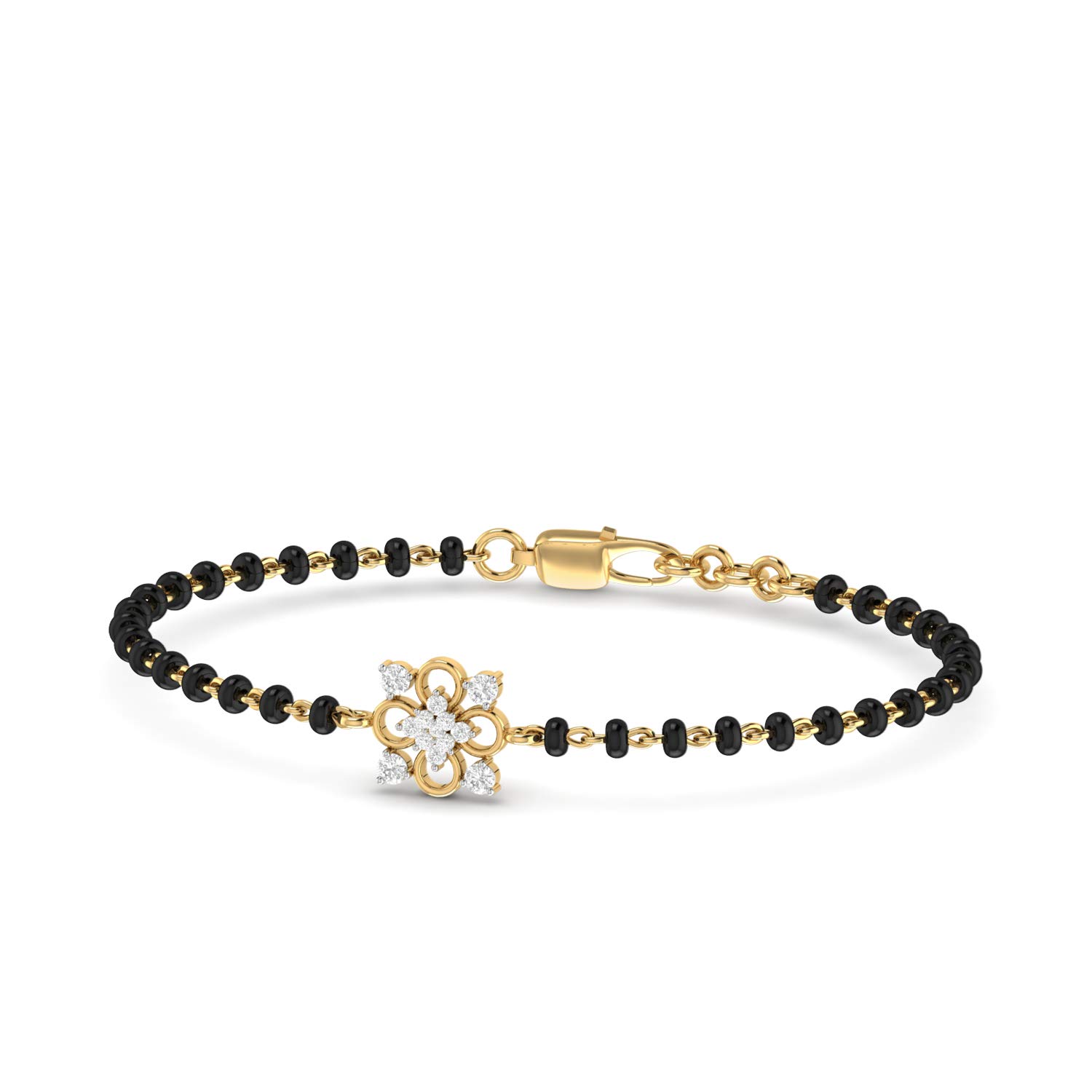 14k (585) Yellow Gold and Diamond Bracelet for Women