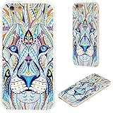 VoMotec iPhone 6s Case,iPhone 6 Case, [Cute Series] Shockproof Anti-Scratch Slim Flexible Soft TPU Protective Skin Cover Case for iPhone 6 6s 4.7 inch,Totem Tattoo Head of The Lion
