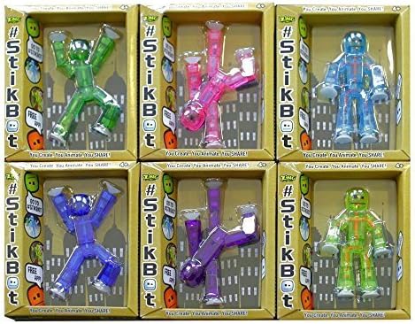 Toy Shed Stikbots for 6-Color Action Figure, Pack of 6 by Toy Shed