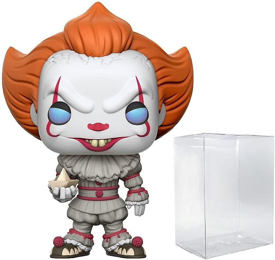 Funko POP Stephen King's It - Pennywise with Boat Vinyl Figure (Bundled with Compatible Box Protector Case), Multicolored, 3.75 inches