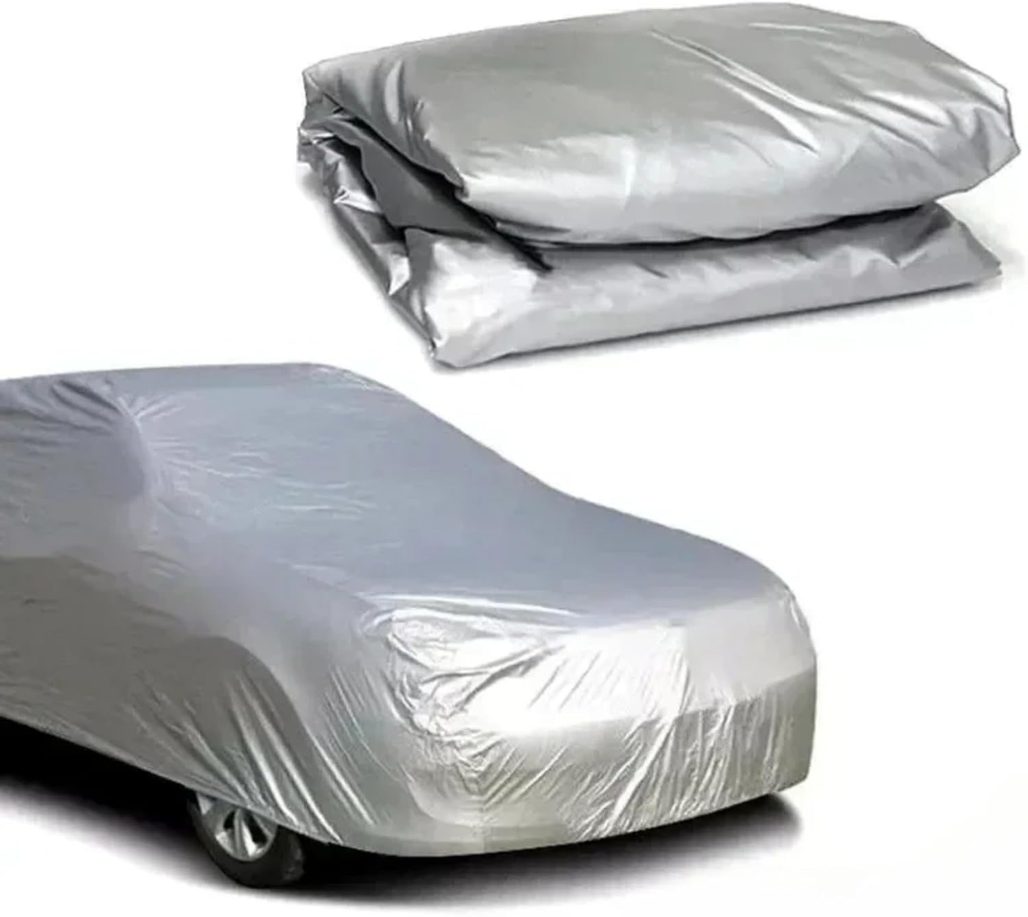 The Four Seasons Fit Full Car Cover Waterproof Dustproof PE Film Coat Aluminum Protective Sunshade UV Ray Reflectioncar Cover (S)