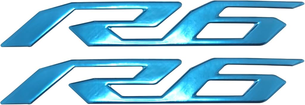 3D Emblem Fairing Stickers Decal for Yamaha YZF600 R6,Blue | Waterproof And Weather Resistant, Easy to Apply, Perfect For Fairing Decoration of YZF600 R6 Motorcycles Reflective
