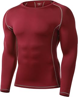 Runhit Men's Compression Long-Sleeve T-Shirt Athletic Compression Base Layer Cool Dry Workout Shirts Sports Running Tops