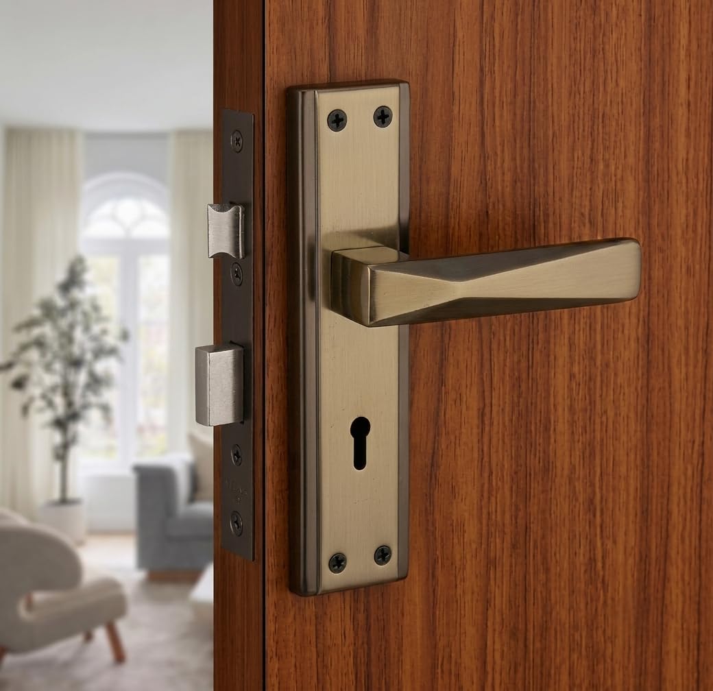 Trevi Premium Antique Handle Lock for Bedroom and Hotels - Heavy Duty Material Model-Star Antique (3 Steps Quality Check)-image-20
