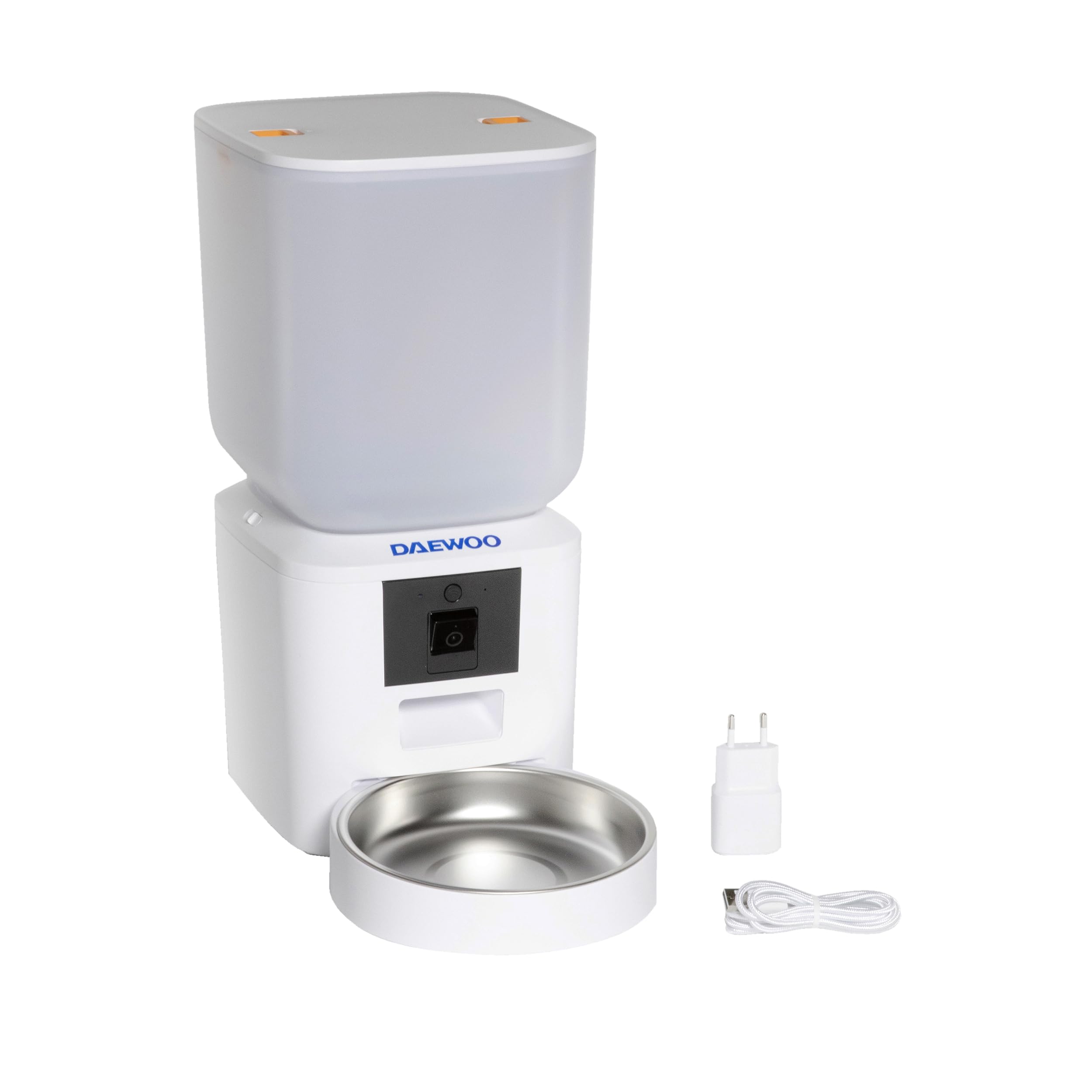Daewoo - Distributore Automatico Cibo Gatti e Cani con Telecamera HD, Capacità 7L, Alimentazione Programmata Fino a 15 Pasti al Giorno, Microfono Integrato, Controllo Remoto tramite App Tuya