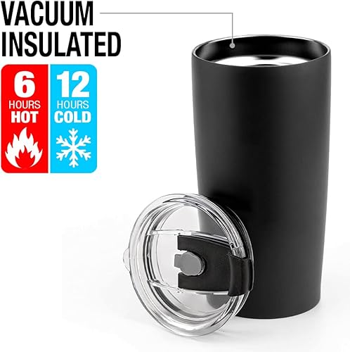 Miniatura 5 de Vaso de acero inoxidable con logotipo de Chevy OFFICIAL Trucks con popote y tapa abatible, taza de viaje de 20 onzas, aislada al vacío y doble pared