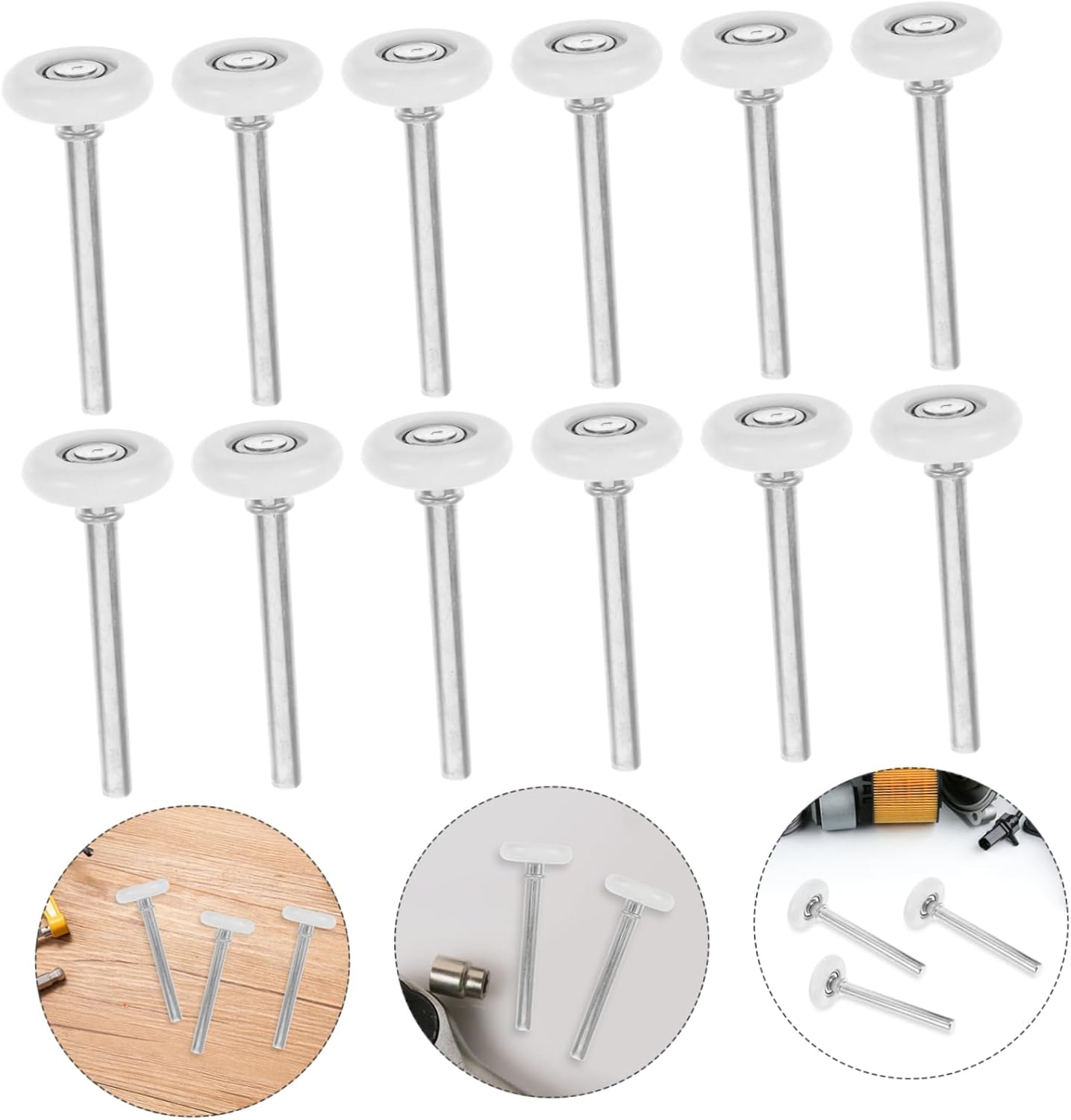Garage Door Parts 12pcs Sliding Door Track Pulley Metal Wheels Sealed Ball Bearings Easy to Install