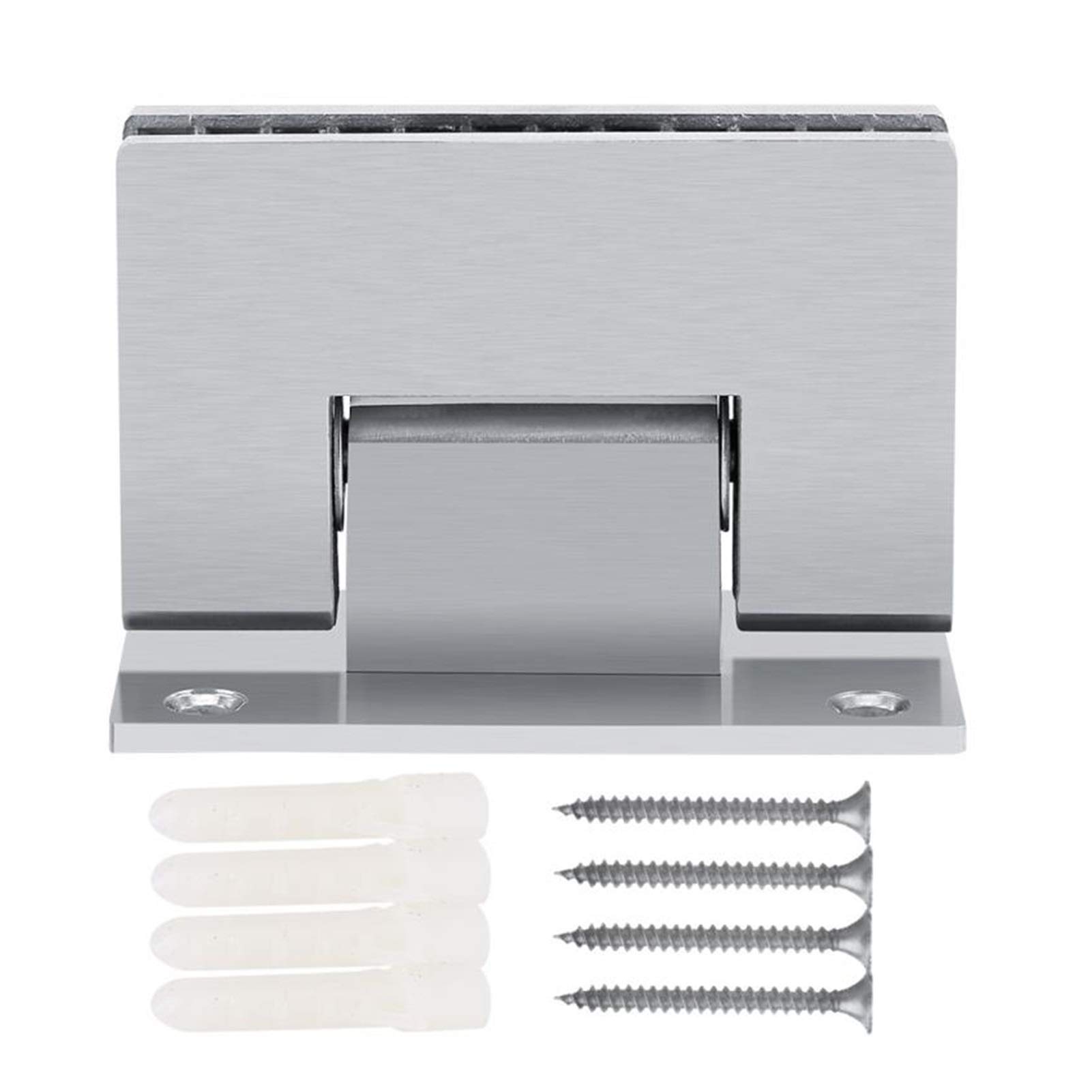 AUNANGLJSCS 90 Degree Shower Glass Door Hinge,DIY Clamp Durable 8-10 Mm Stainless Steel Frameless Bracket Wall to Bathroom Fittings