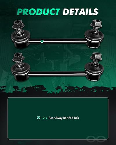 Miniatura 3 de Kit de suspensión de 2 piezas, 2 barras traseras para estabilizar los extremos, para Mitsubishi Endeavor 2004 2005 2006 2007 2008 2009 2010 2011