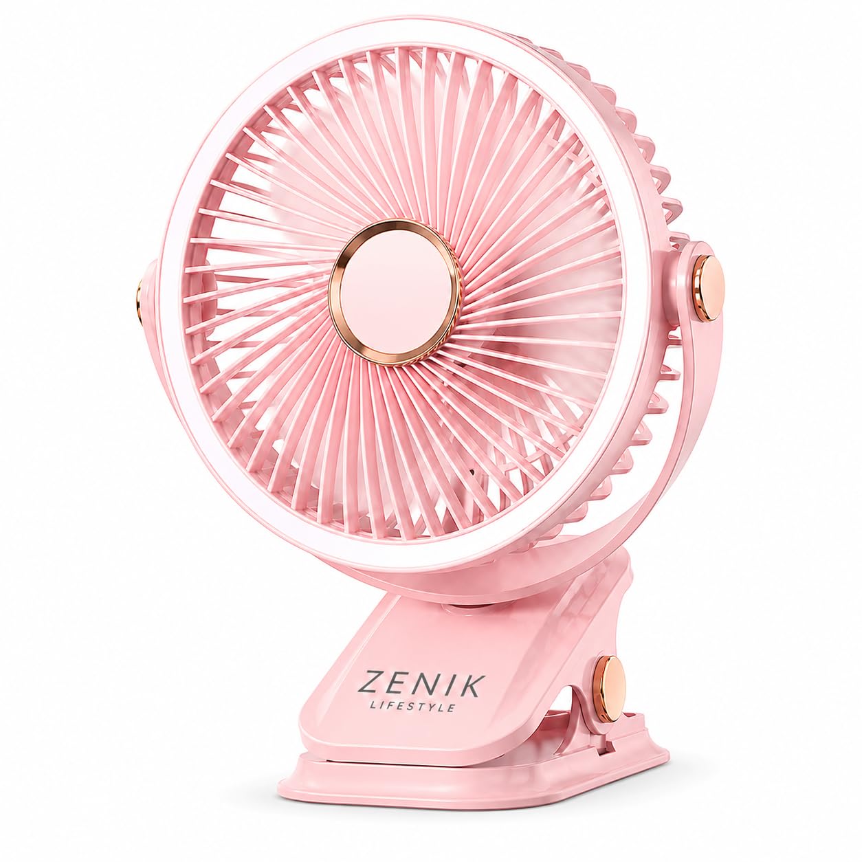 Pawan Mini Rechargeable Table Fan, 4 in 1 Clip On Desktop Wall Mount Hanging Portable Fan, 5 Speed, 3 LED Light, 1200mAh Type C Battery, 8 Hour Backup, Silent Operation-image-40
