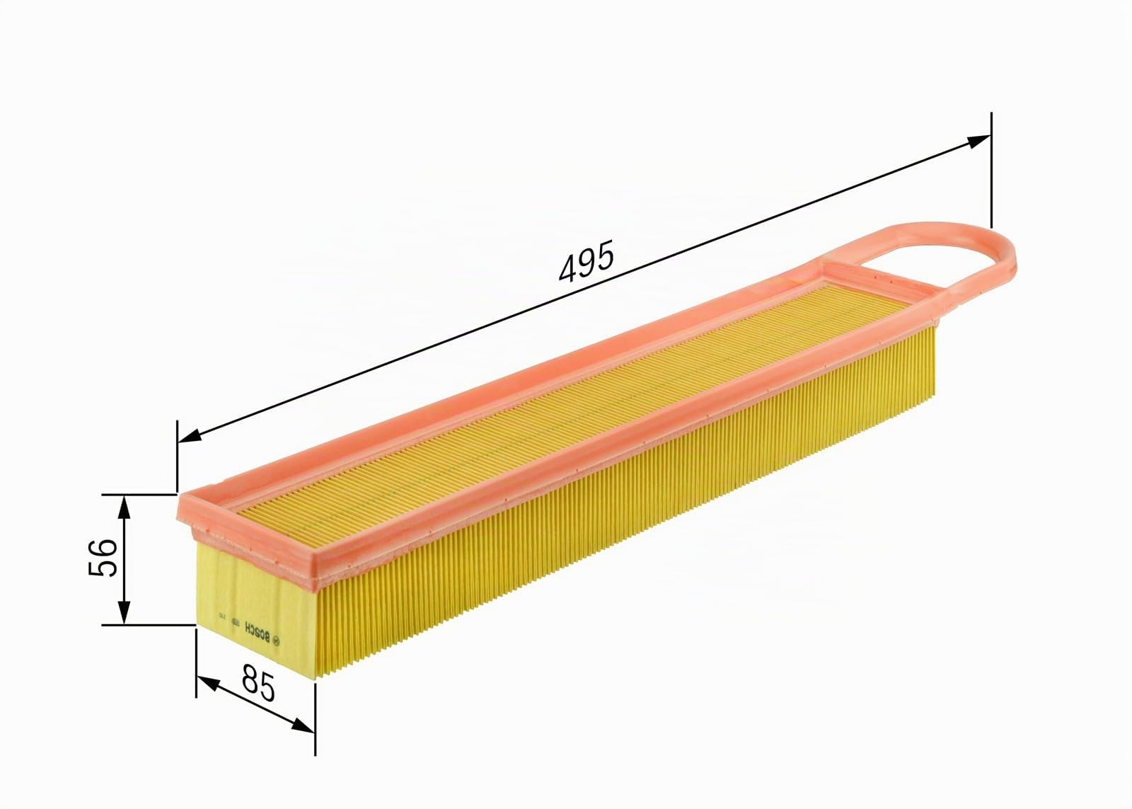 Bosch S0050 Filtre à Air Automobile - Sépare les Particules de l'Air d'Admission, Résiste à l'Humidité et à la Tension